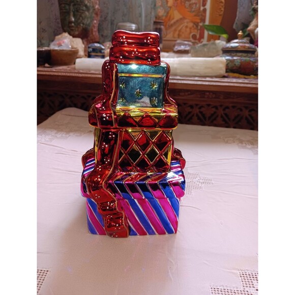 Radko 2004 "Tower of Gifts" 7.5" Jar Candy Dish - Picture 1 of 4